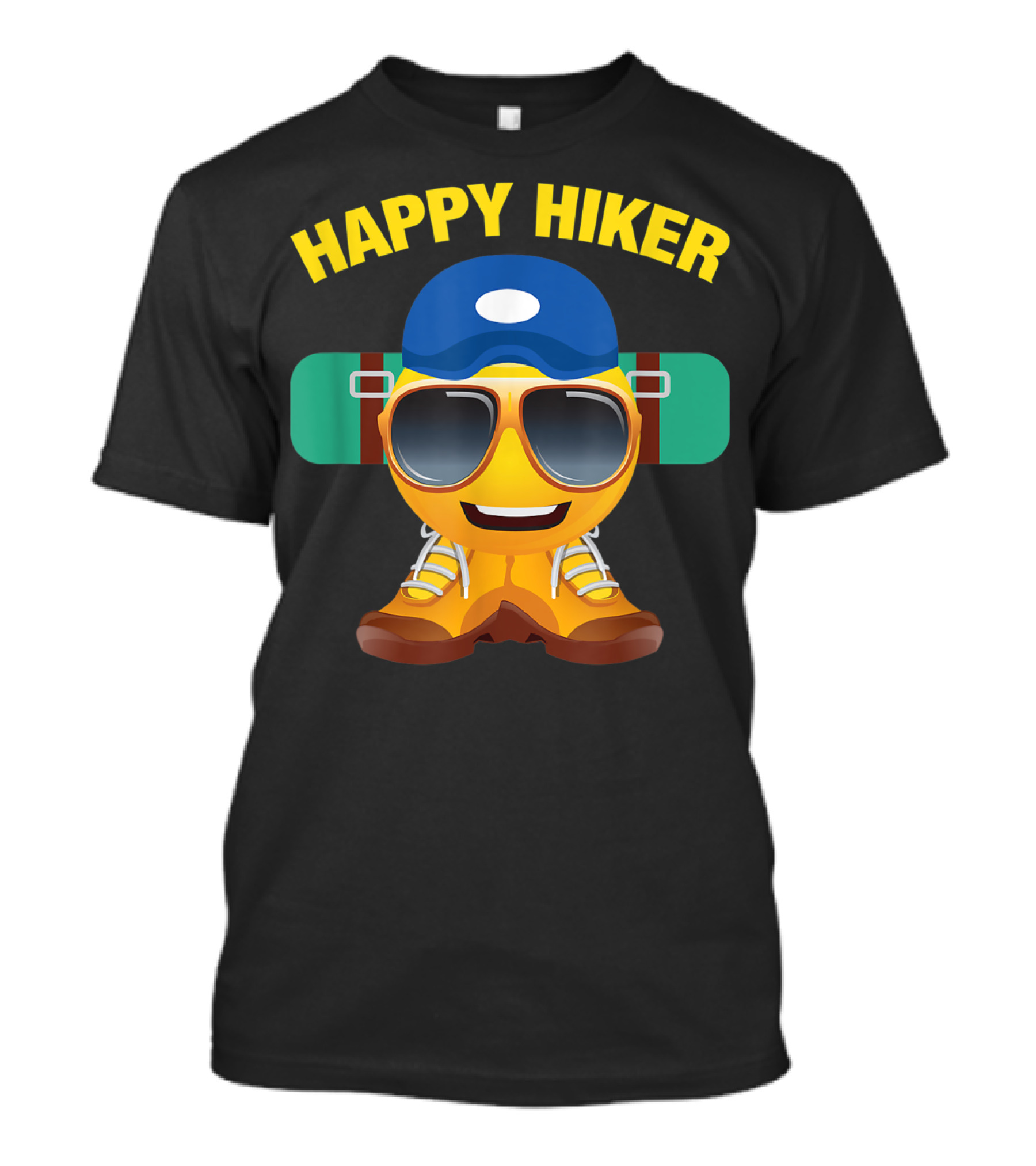 Happy Hiker Smiley Camping Nature Hiking T-Shirt