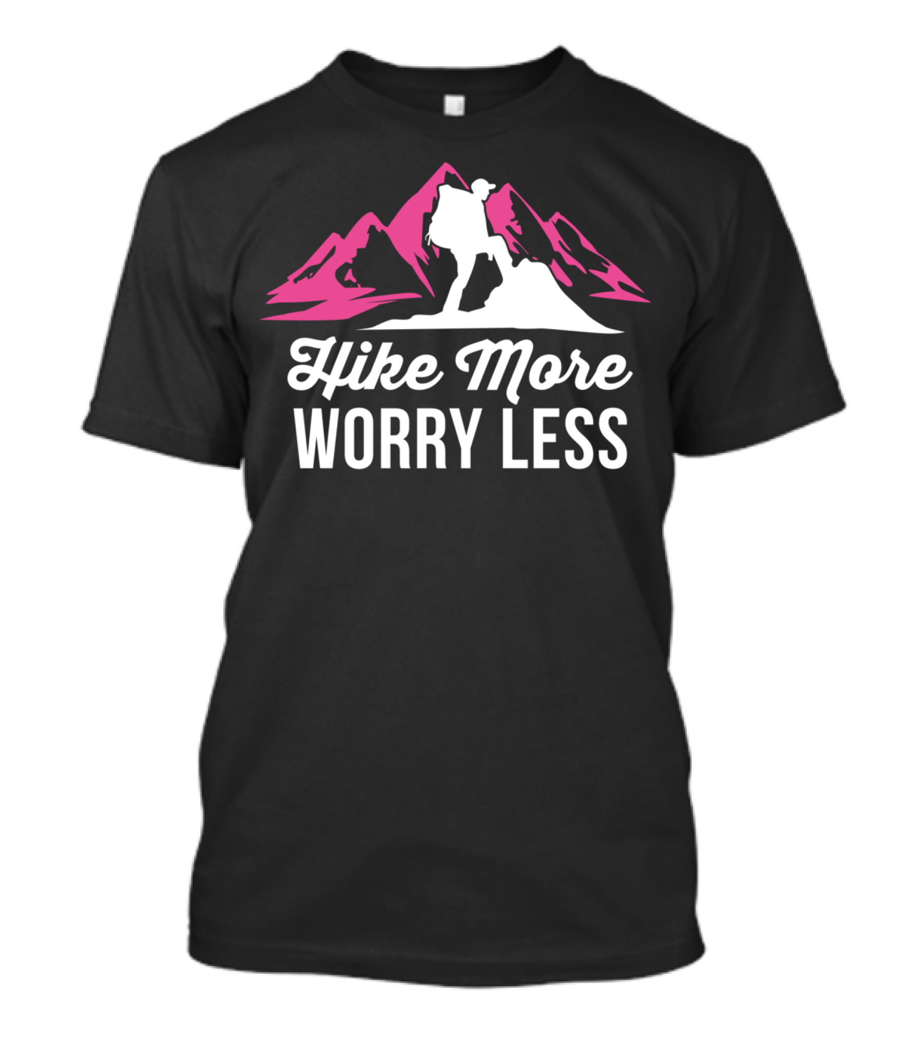 Bold Mountain Hiker Hike More Worry Less Hiking Essentials T-Shirt