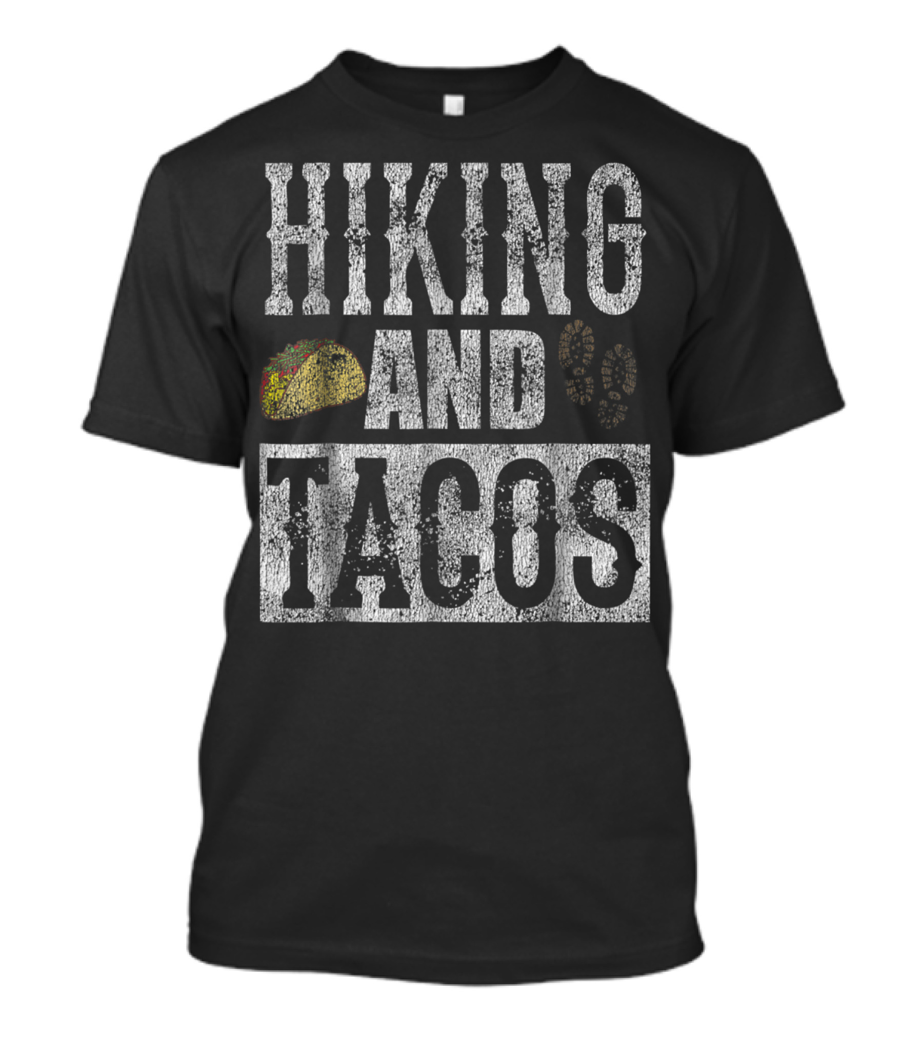 Hiking And Tacos Funny Taco Footprint T-Shirt