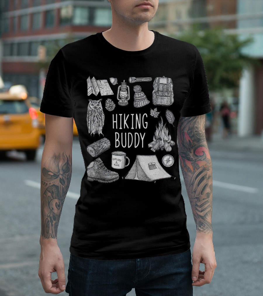 Hiking Buddy Explore More Adventure Essentials T-Shirt