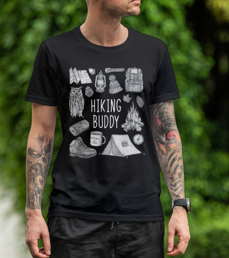 Hiking Buddy Explore More Adventure Essentials T-Shirt