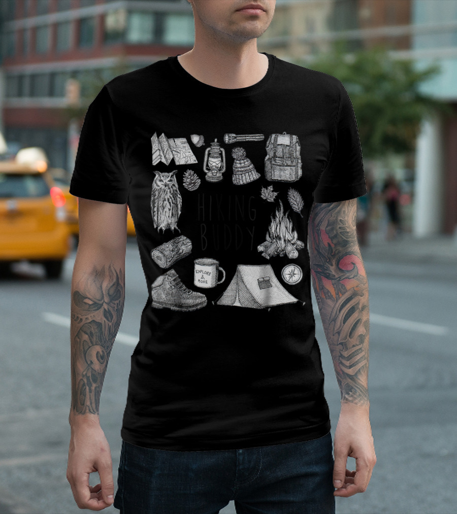 Hiking Buddy Explore More Camping Adventure Essentials Men's T-Shirt