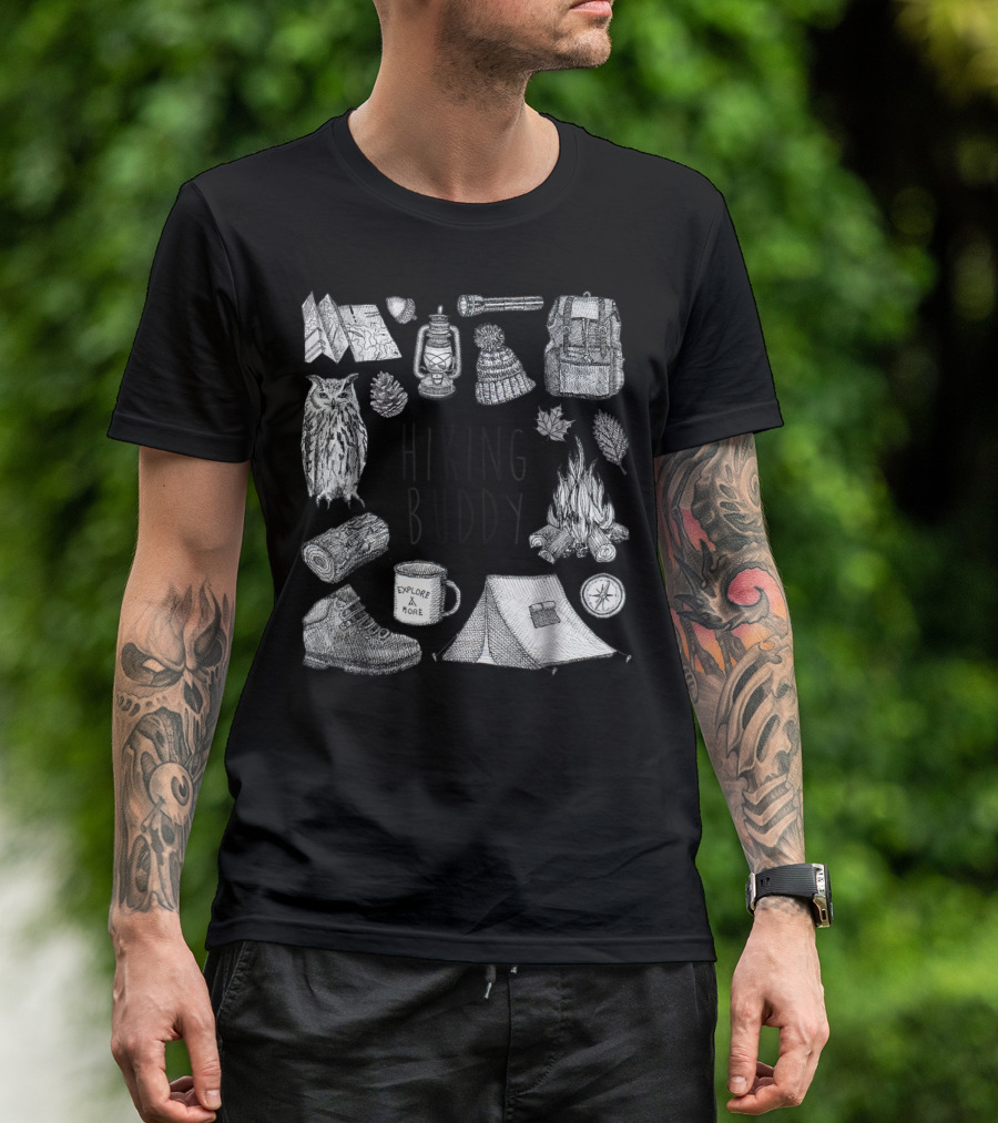 Hiking Buddy Explore More Camping Adventure Essentials Men's T-Shirt
