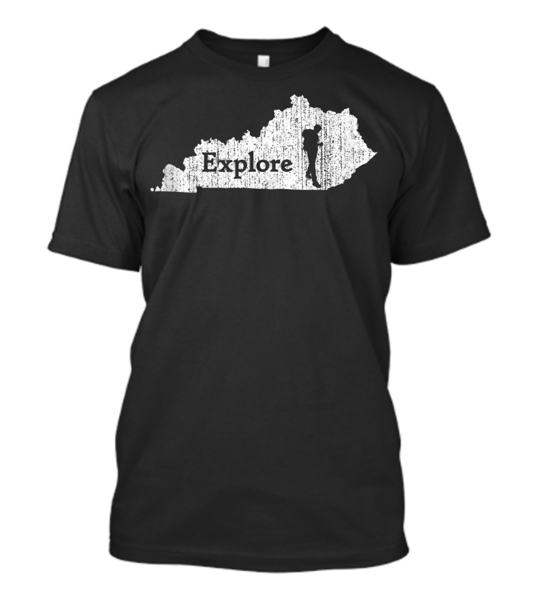 Explore Kentucky State Map Hiking Adventure T-Shirt