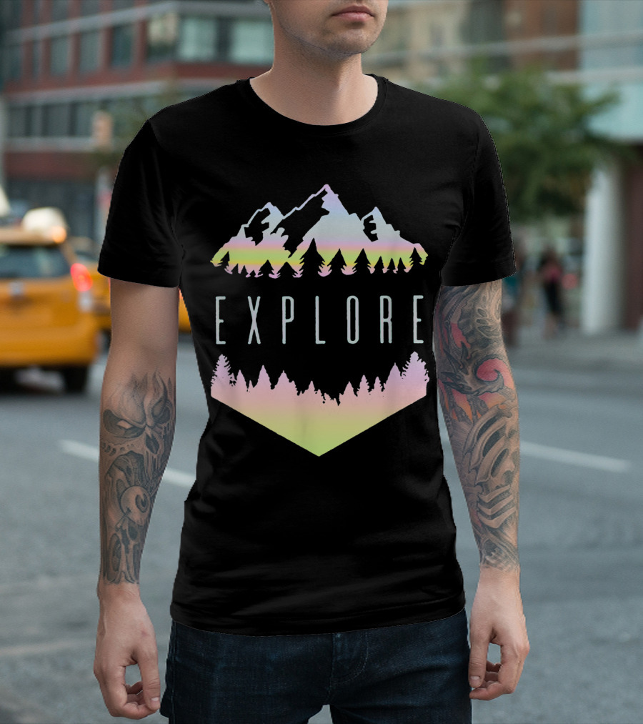 Explore Mountains Adventure Hiking T-Shirt