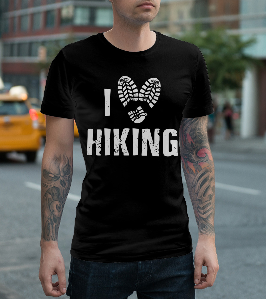 I Love Hiking Outdoor Mountain Hiker T-Shirt