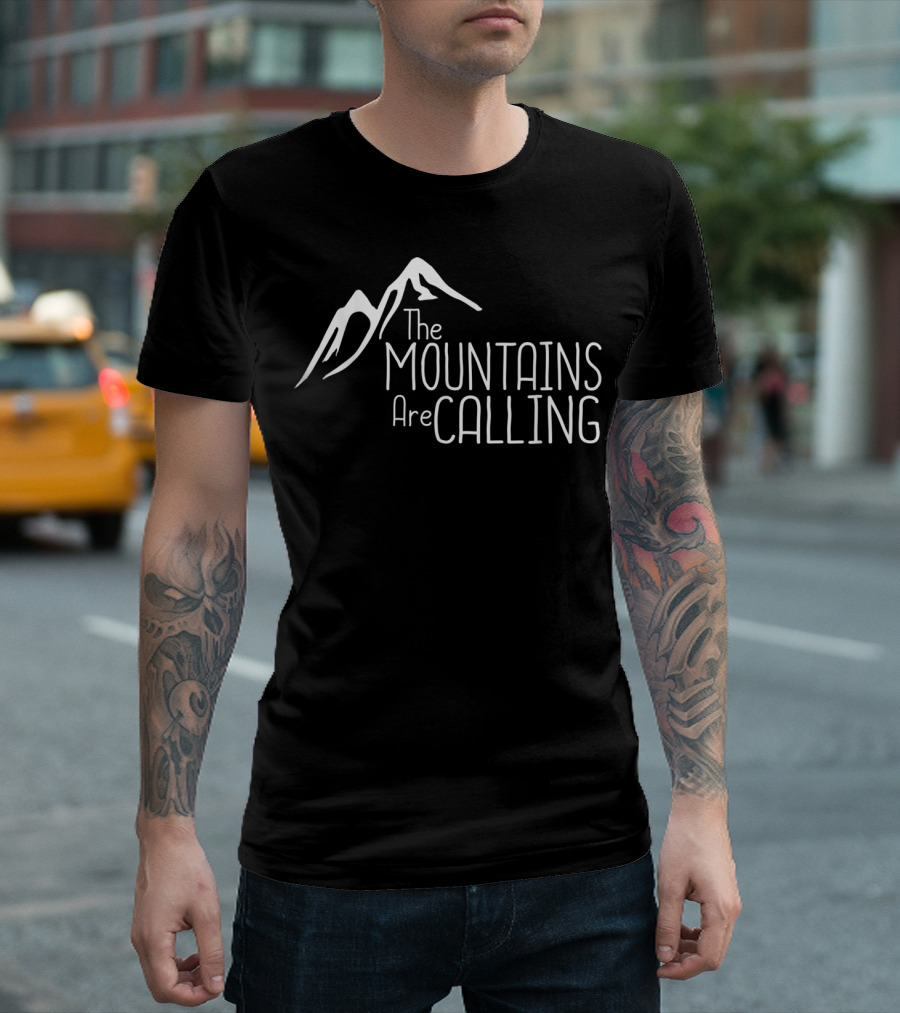 The Mountains Are Calling Hiking Outdoors Camping T-Shirt