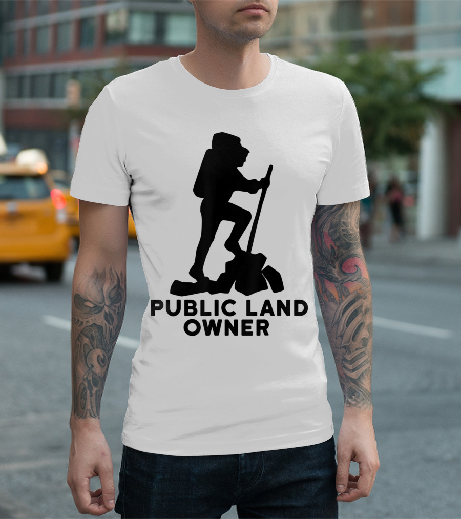 Hiking Public Land Owner Backpack Adventure T-Shirt