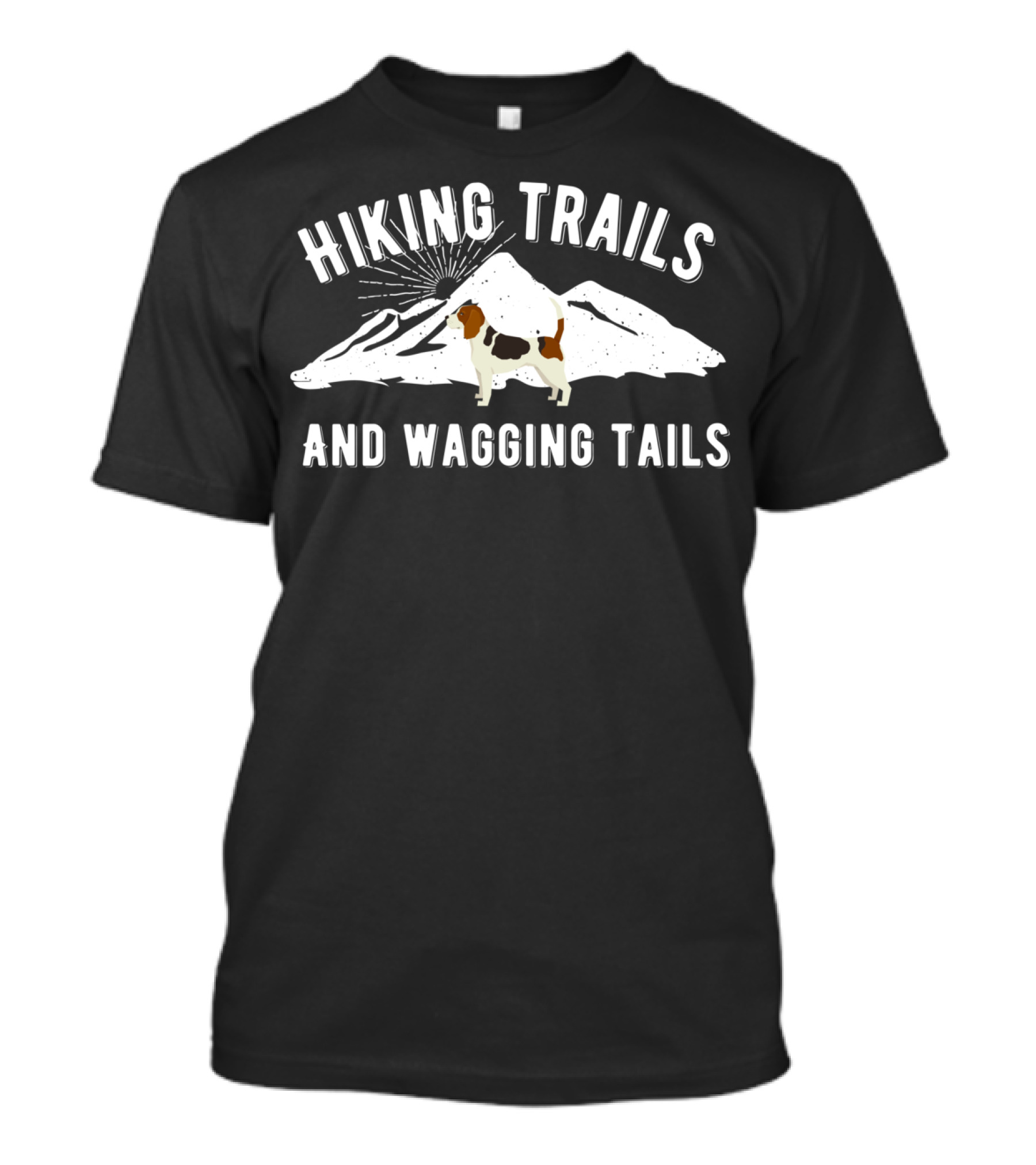 Hiking Trails And Wagging Tails Beagle Dog Mountains T-Shirt