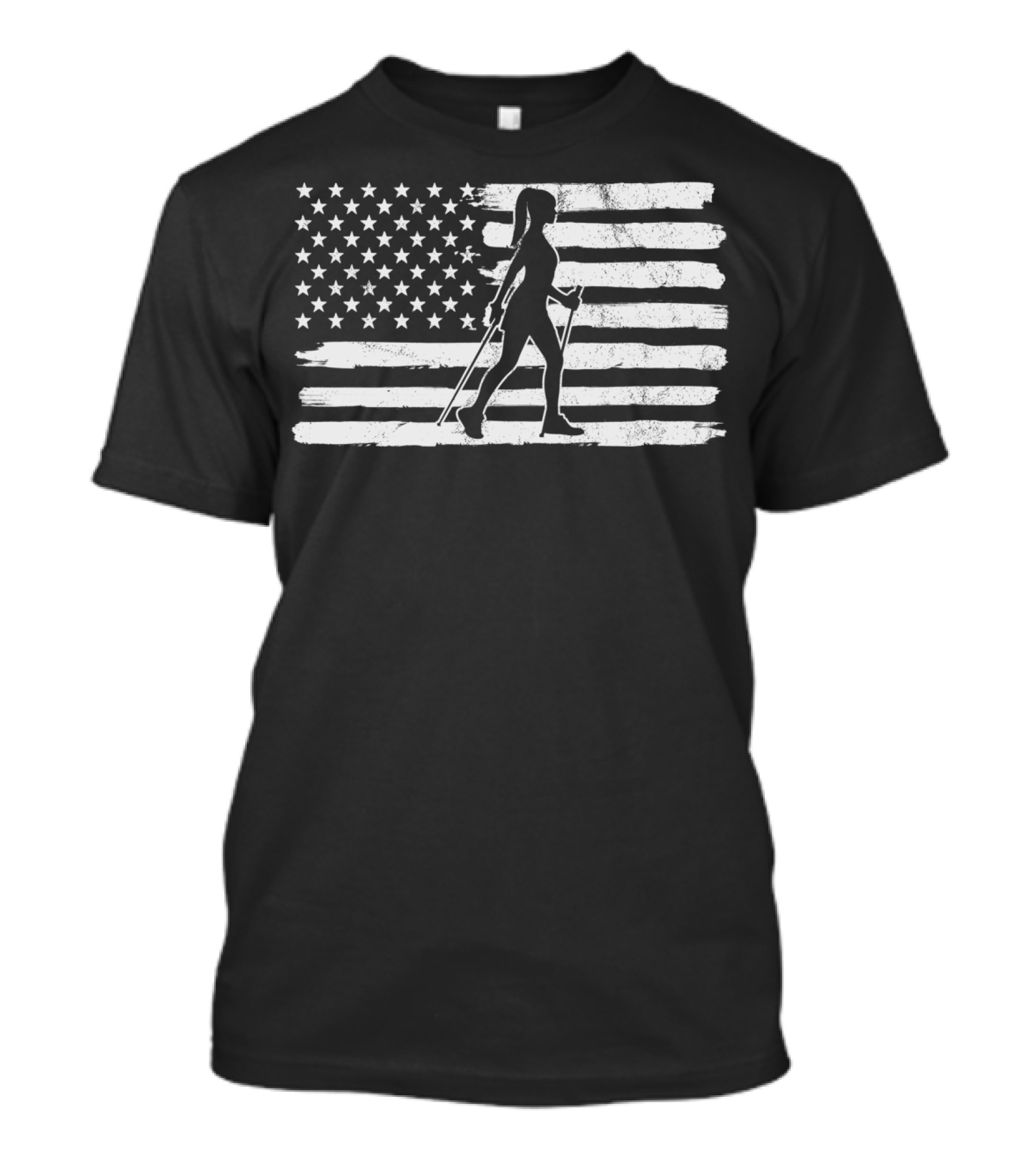 Fourth Of July Hiking USA Flag T-Shirt