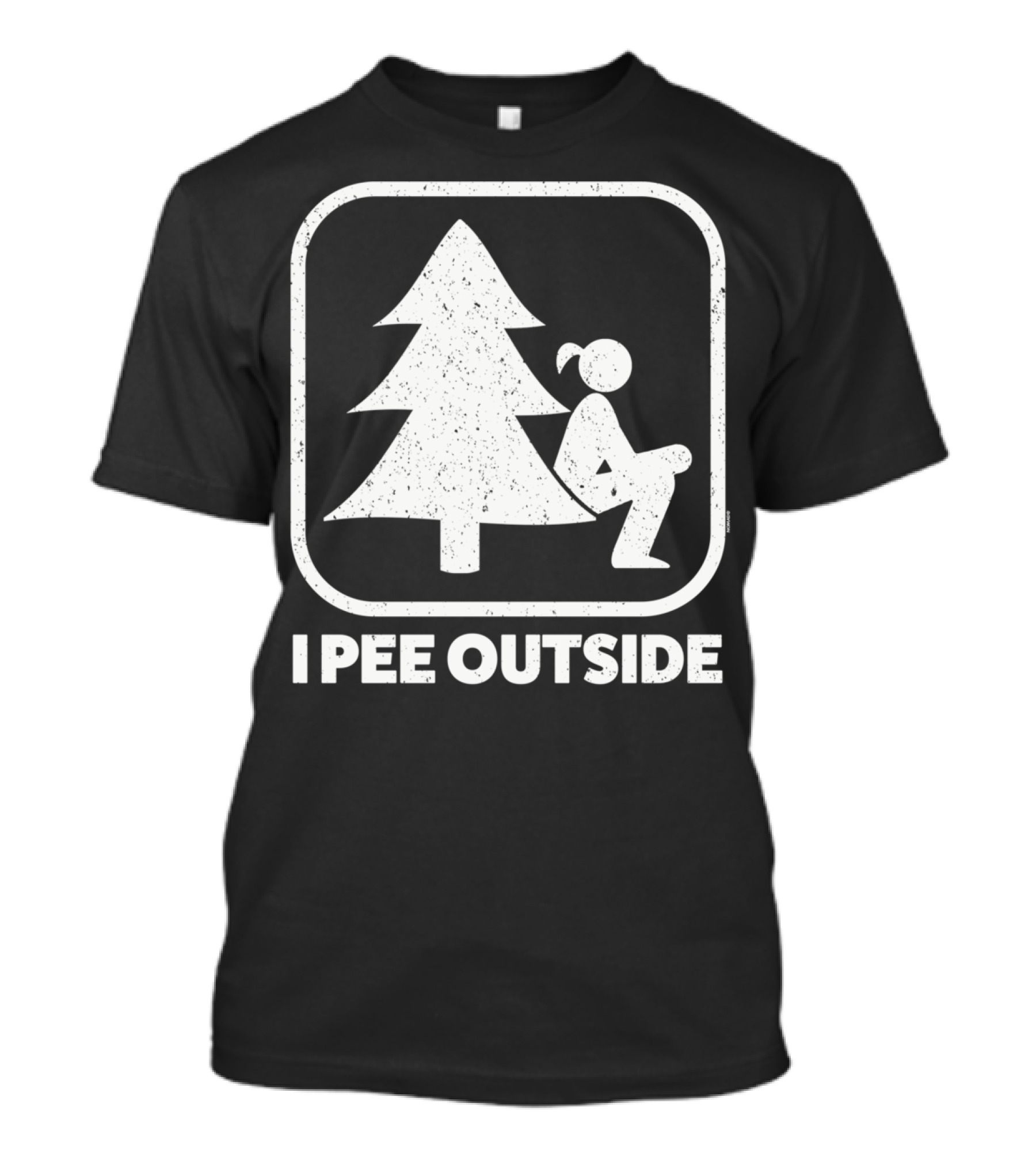 I Pee Outside Funny Camping Hiking Girl T-Shirt