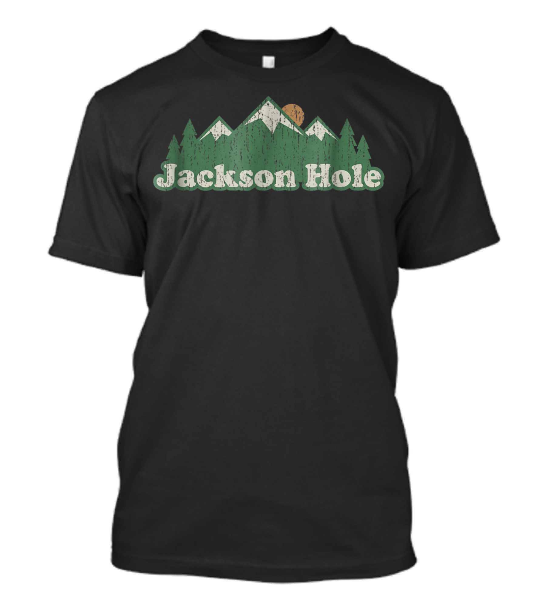 Jackson Hole Wyoming Wy Vintage Hiking Mountain Trees T-Shirt