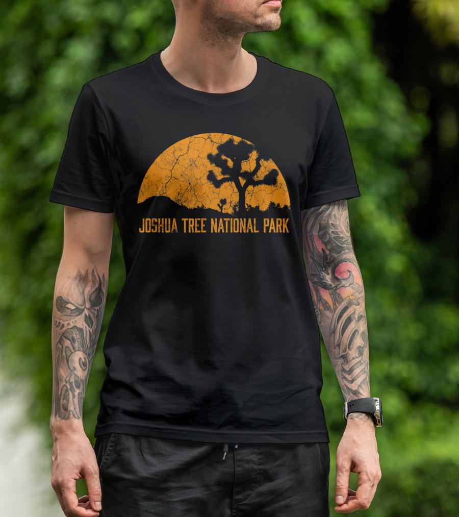 Joshua Tree National Park Vintage Desert Silhouette Adventure T-Shirt