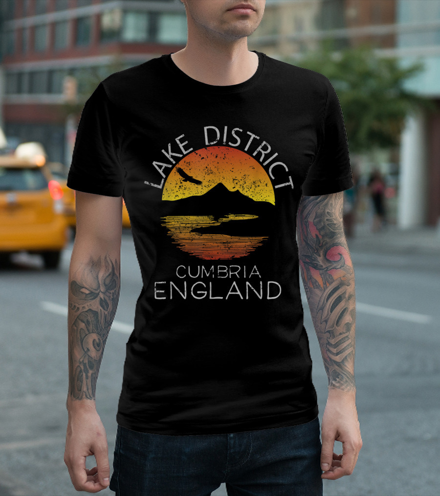 Lake District Cumbria England Sunset Hiking Walks T-Shirt