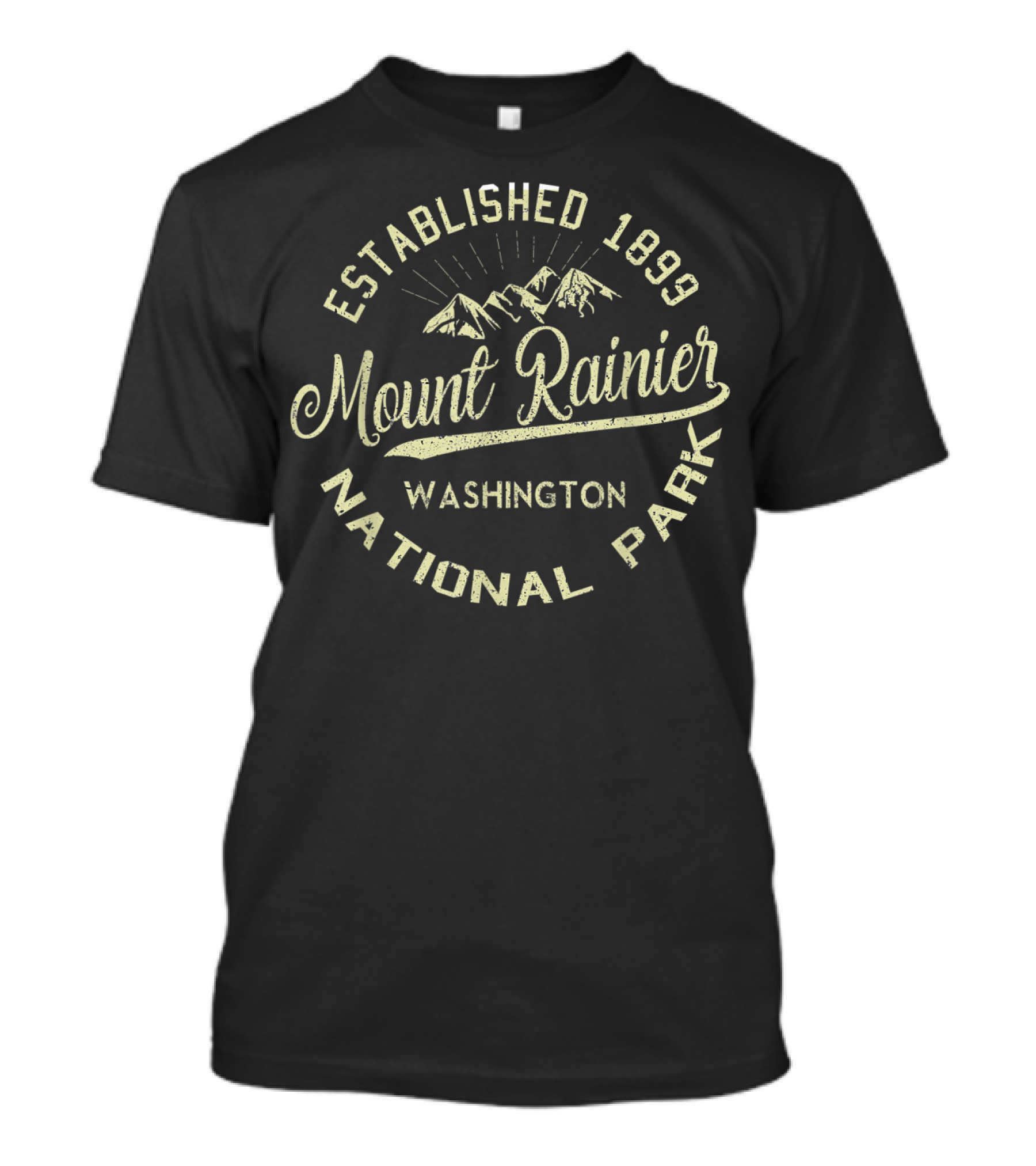 Established 1899 Mount Rainier Washington National Park Hiking T-Shirt