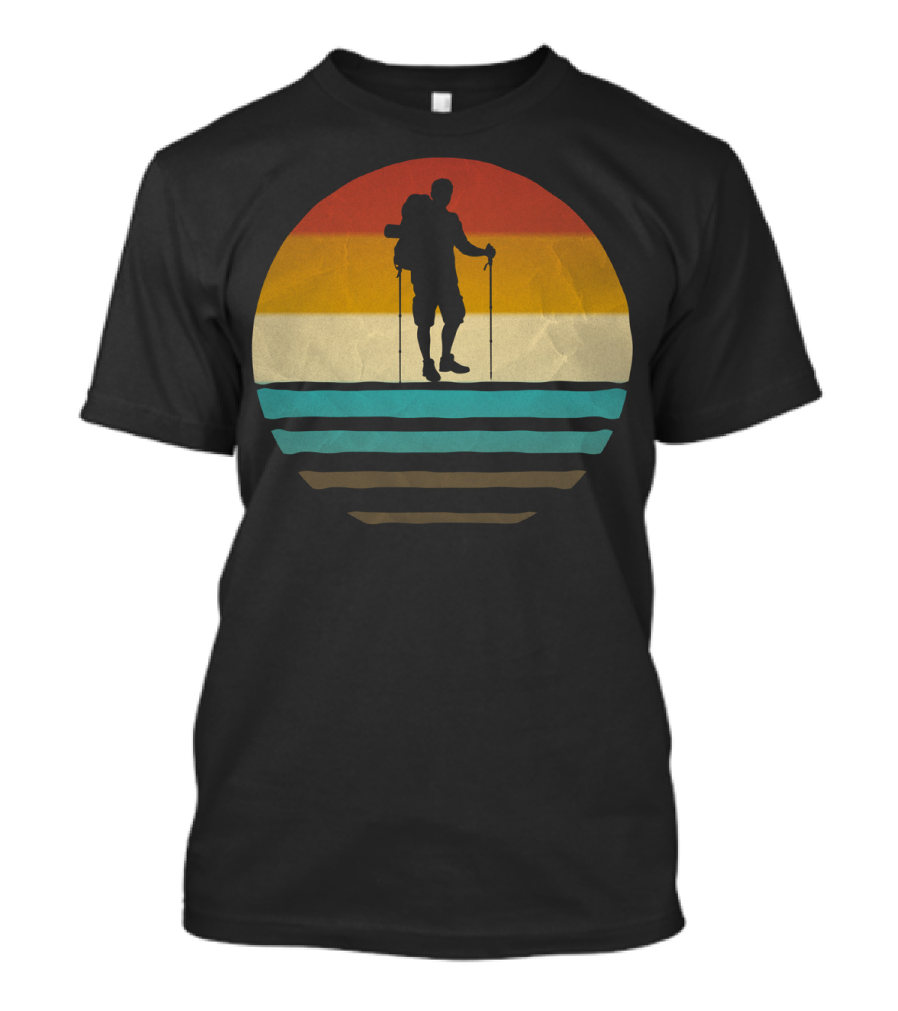 Vintage Sunset Mountain Hiking T-Shirt