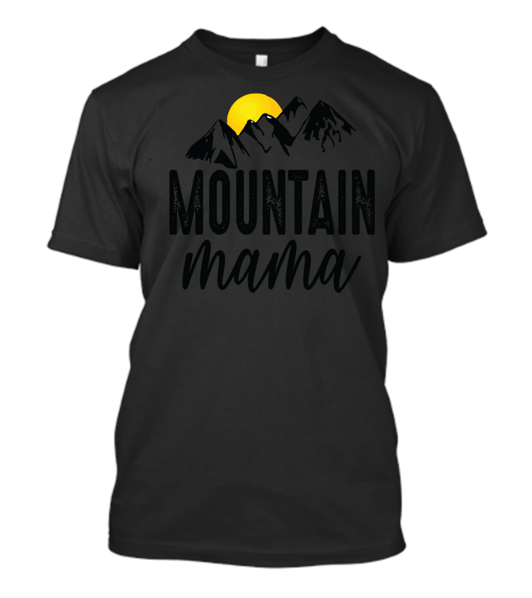Mountain Mama With Sun Over Peaks Outdoors Camping T-Shirt