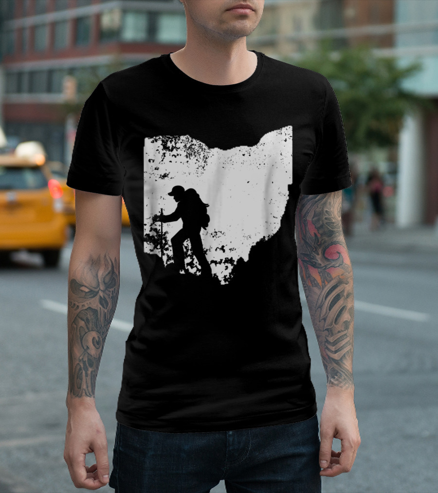 Ohio Mountain Hiker Silhouette Adventure T-Shirt
