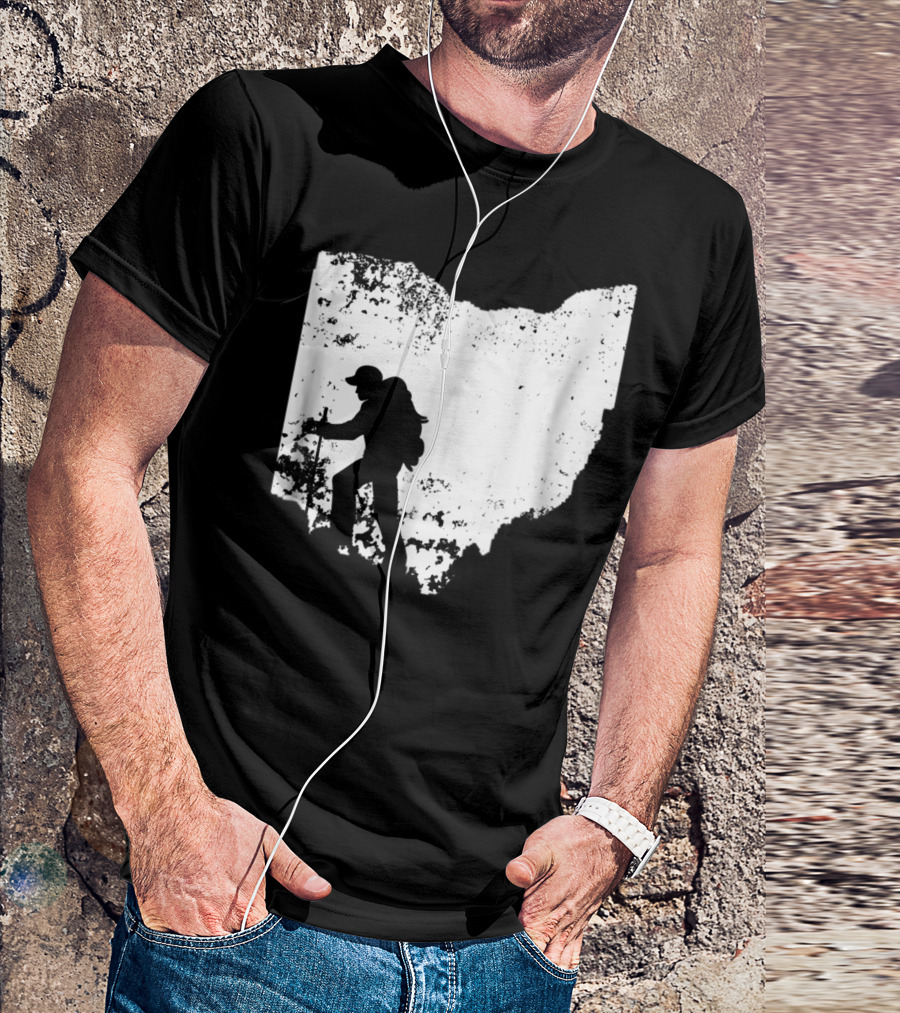 Ohio Mountain Hiker Silhouette Adventure T-Shirt