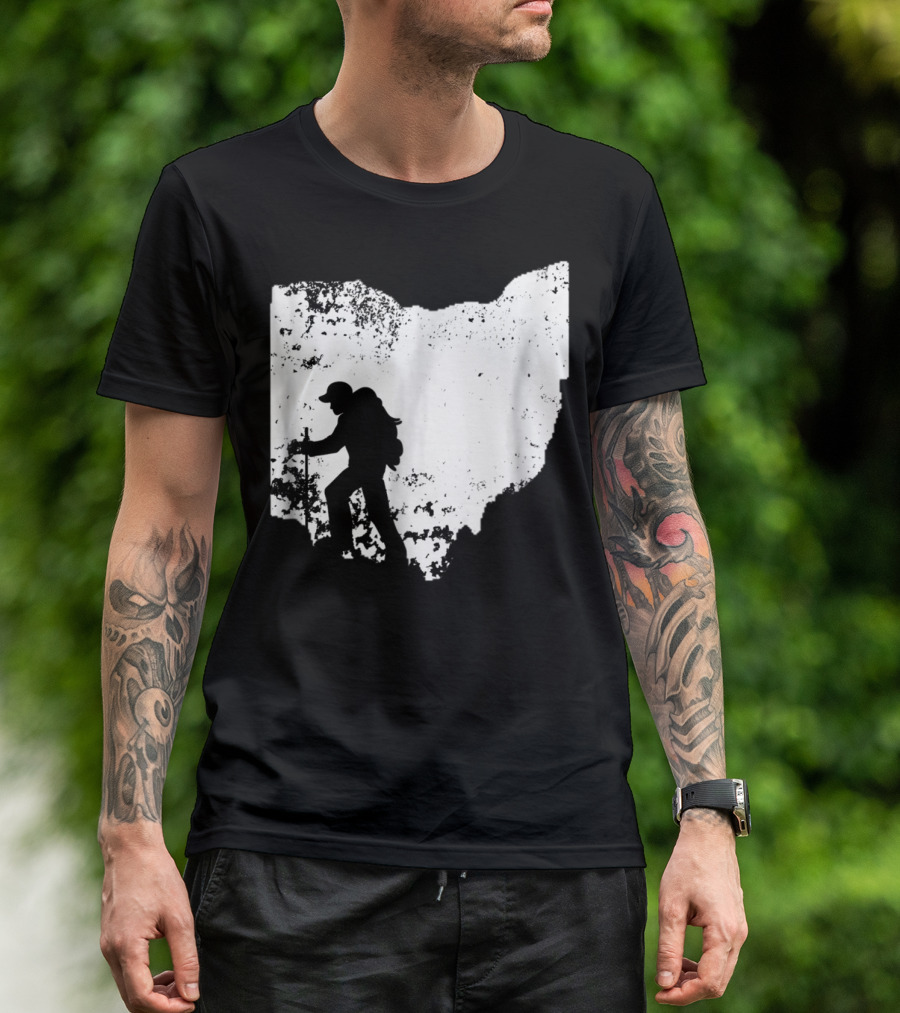 Ohio Mountain Hiker Silhouette Adventure T-Shirt
