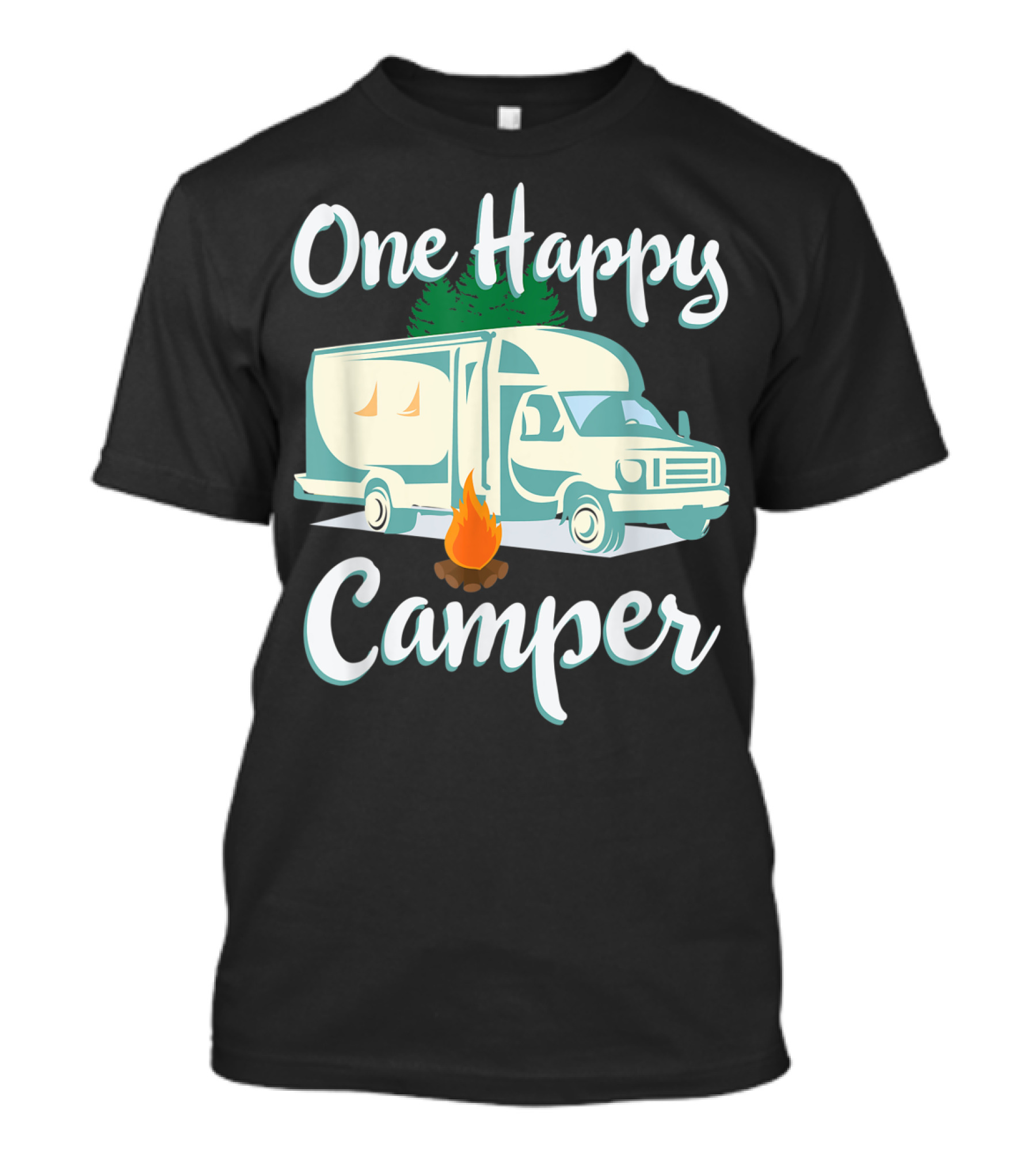 One Happy Camper RV Adventure And Campfire Fun T-Shirt