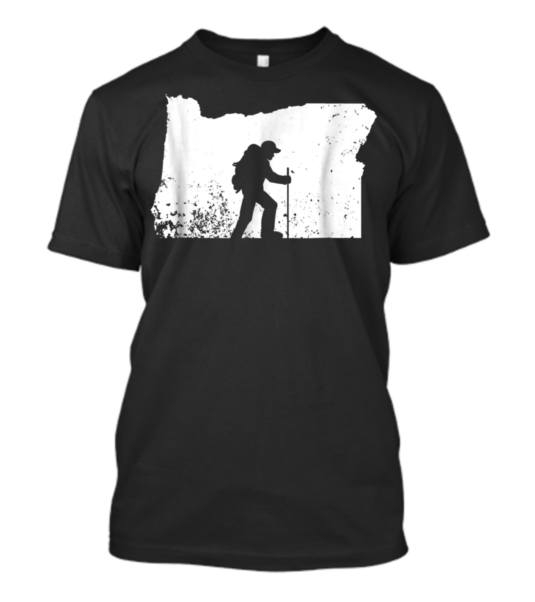 Oregon Hiker Love Mountain Hiking Silhouette In State Shape T-Shirt