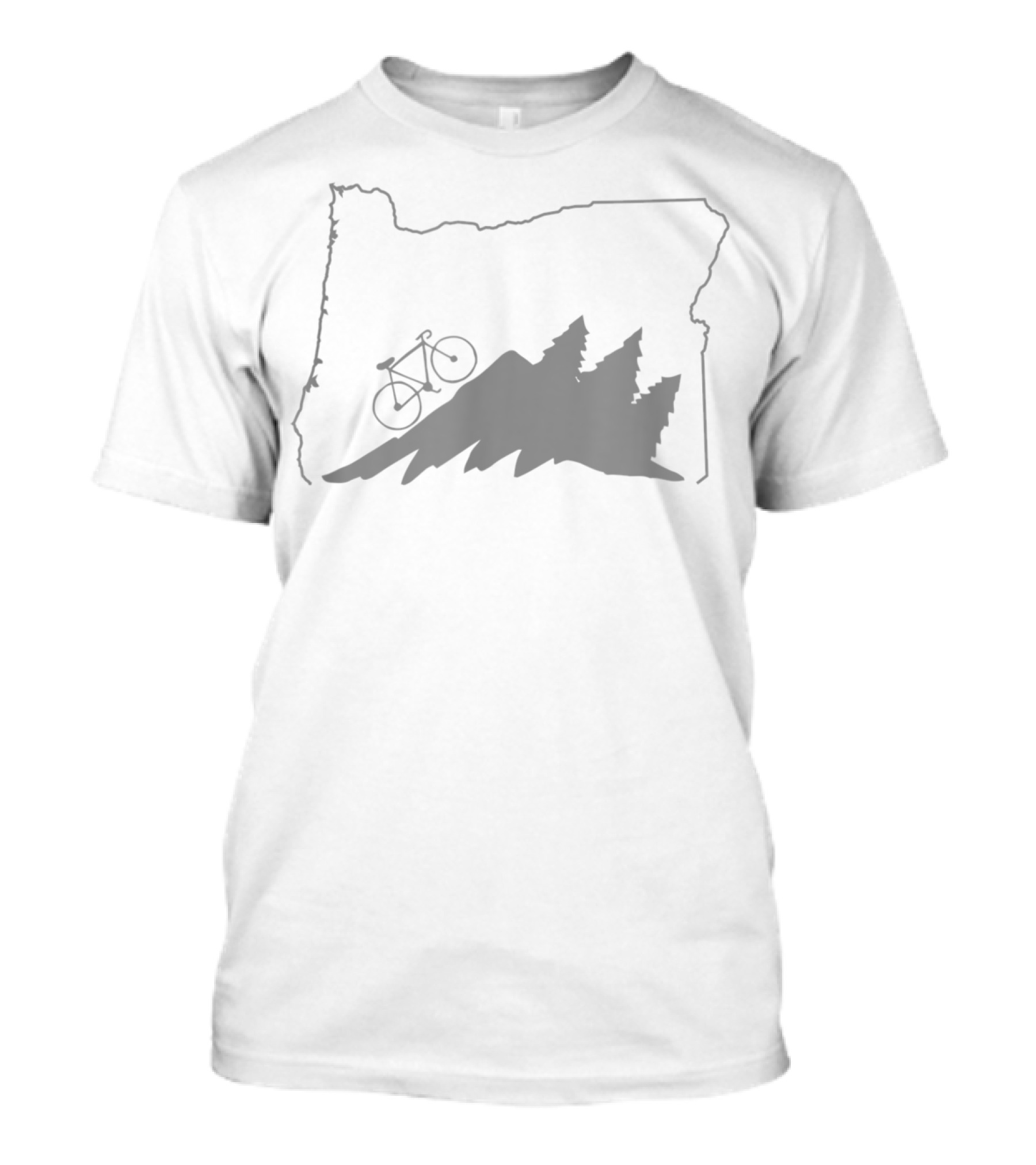 Oregon State Mountain Bike Riding In Forested Mountain Pacific Northwest T-Shirt