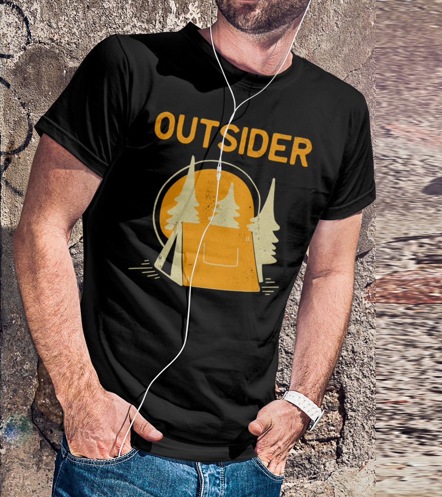 Outsider Camping Hiking Forrest Tent Outdoor Adventure T-Shirt