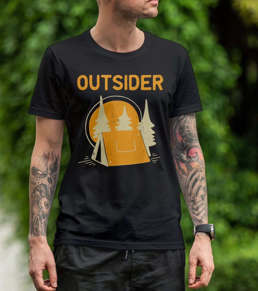 Outsider Camping Hiking Forrest Tent Outdoor Adventure T-Shirt