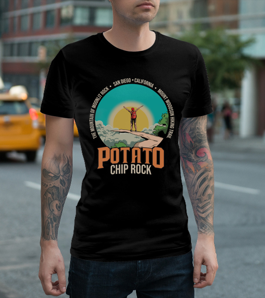 Potato Chip Rock San Diego California Mount Woodson Hiking Trail T-Shirt