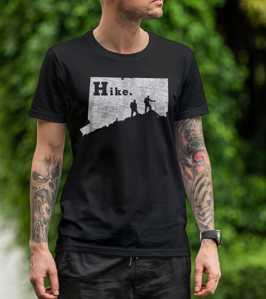 Hike Retro Connecticut Distressed Hiking T-Shirt