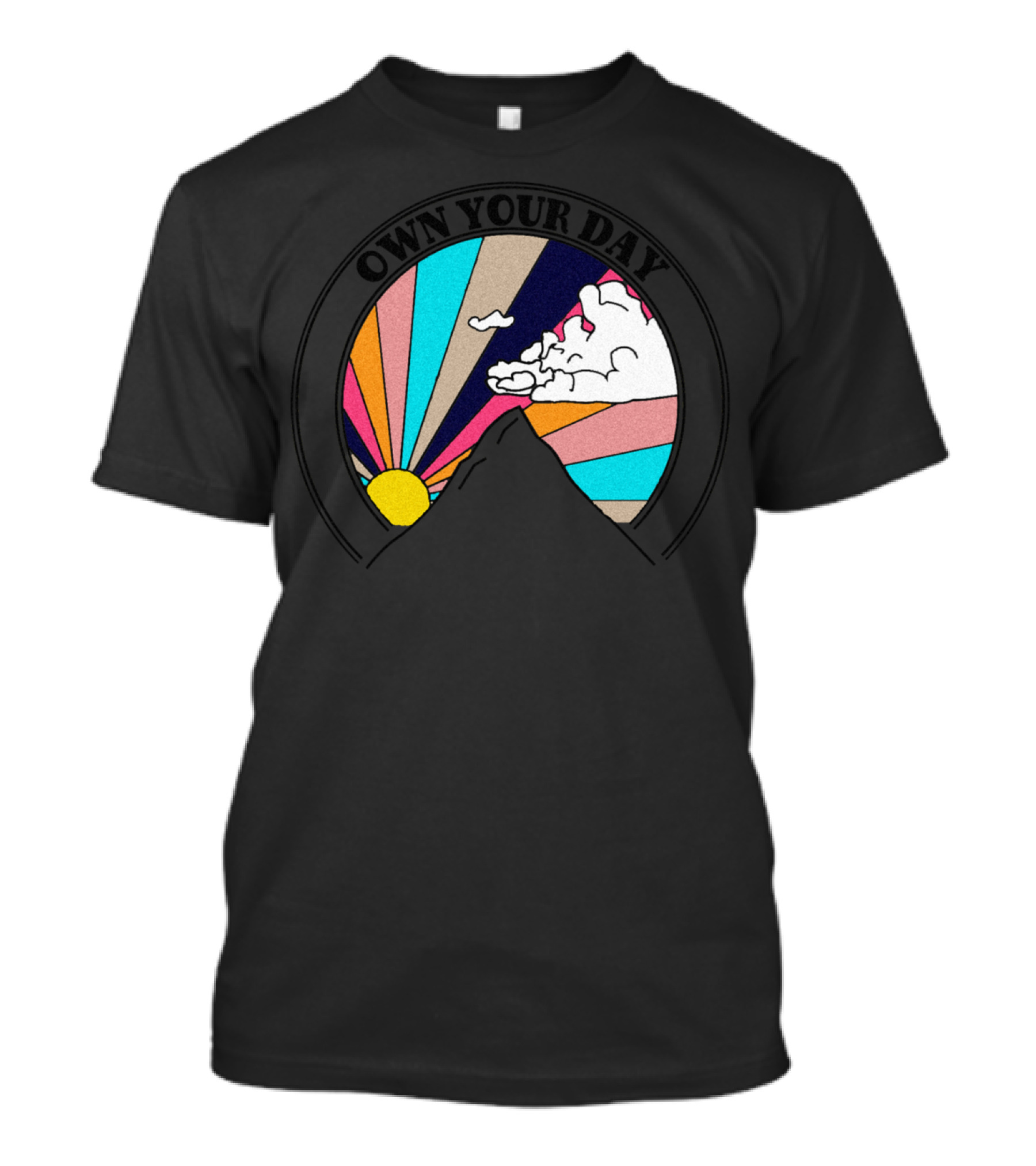 Own Your Day Retro Hiking Adventure Camper Camping T-Shirt