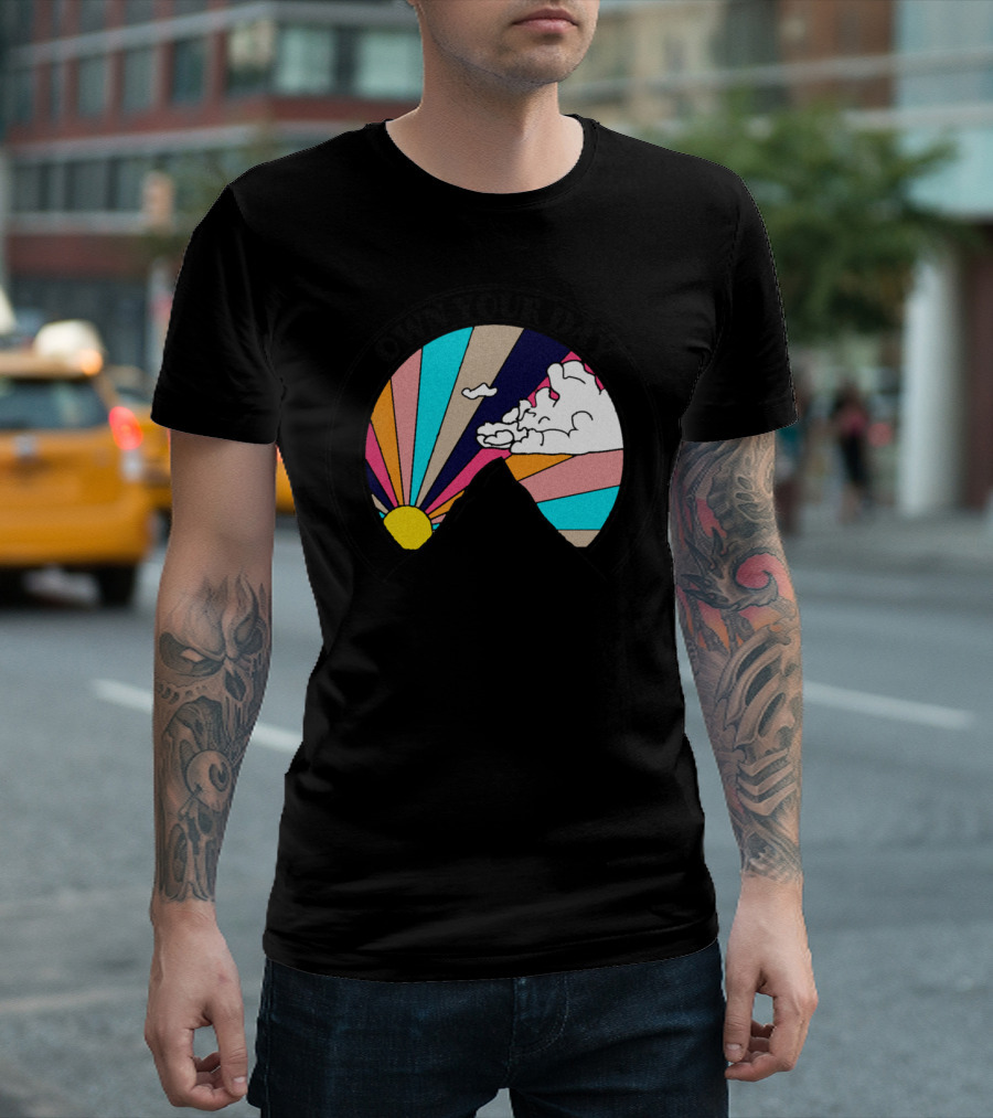 Own Your Day Retro Hiking Adventure Camper Camping T-Shirt