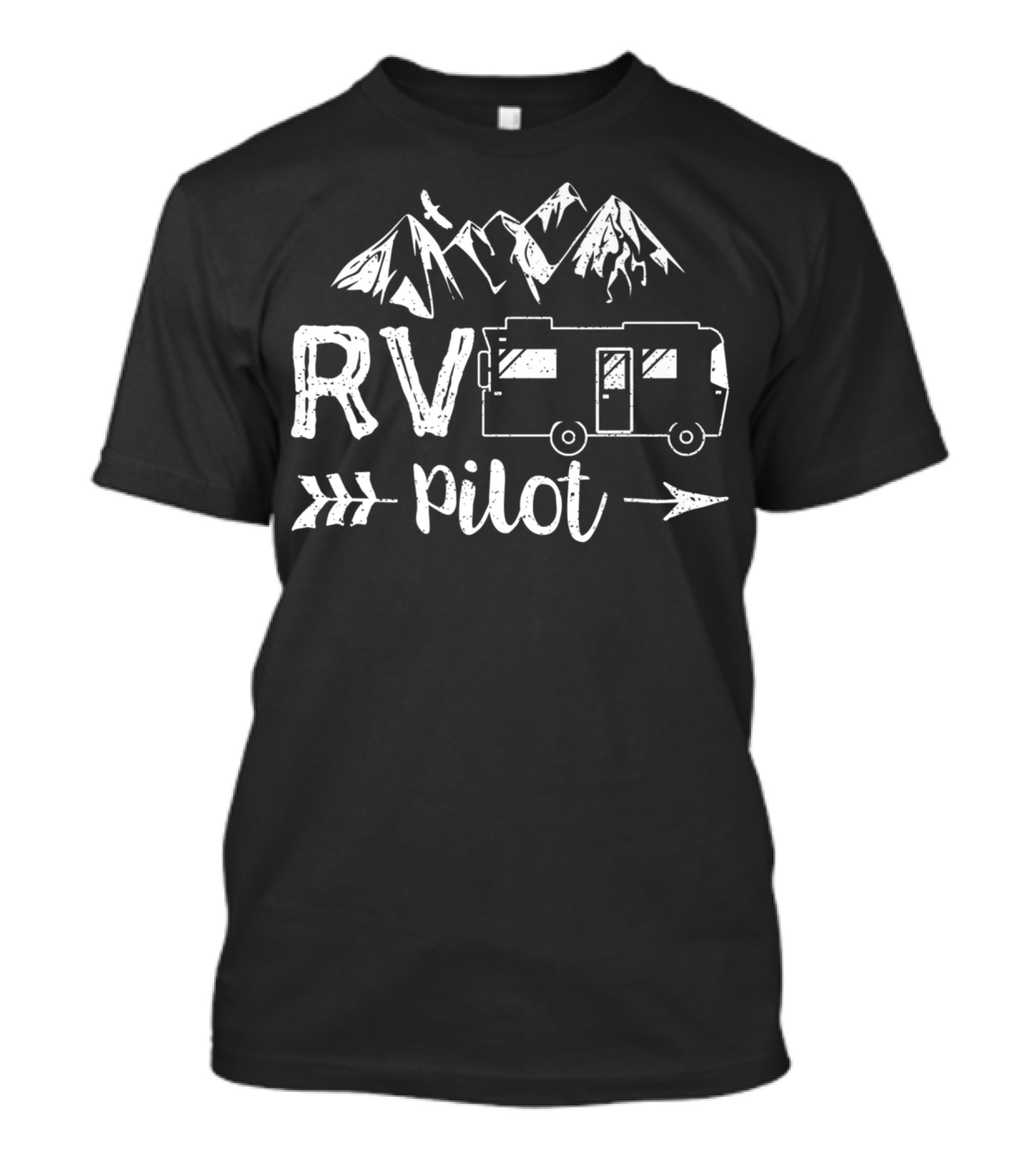 RV Pilot Camper Life Mountain Adventure Outdoors T-Shirt