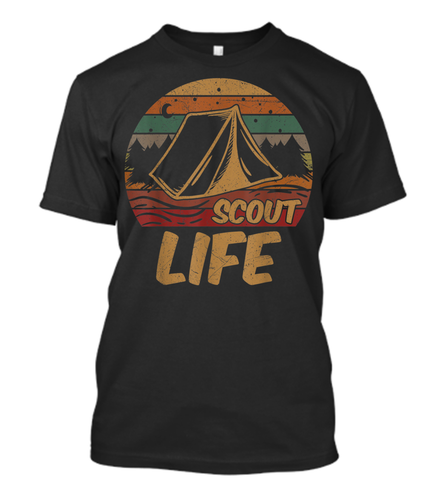 Scout Life Camping Tent Retro Adventure T-Shirt