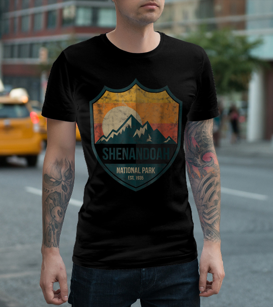 Shenandoah National Park Est. 1935 Mountain Badge T-Shirt