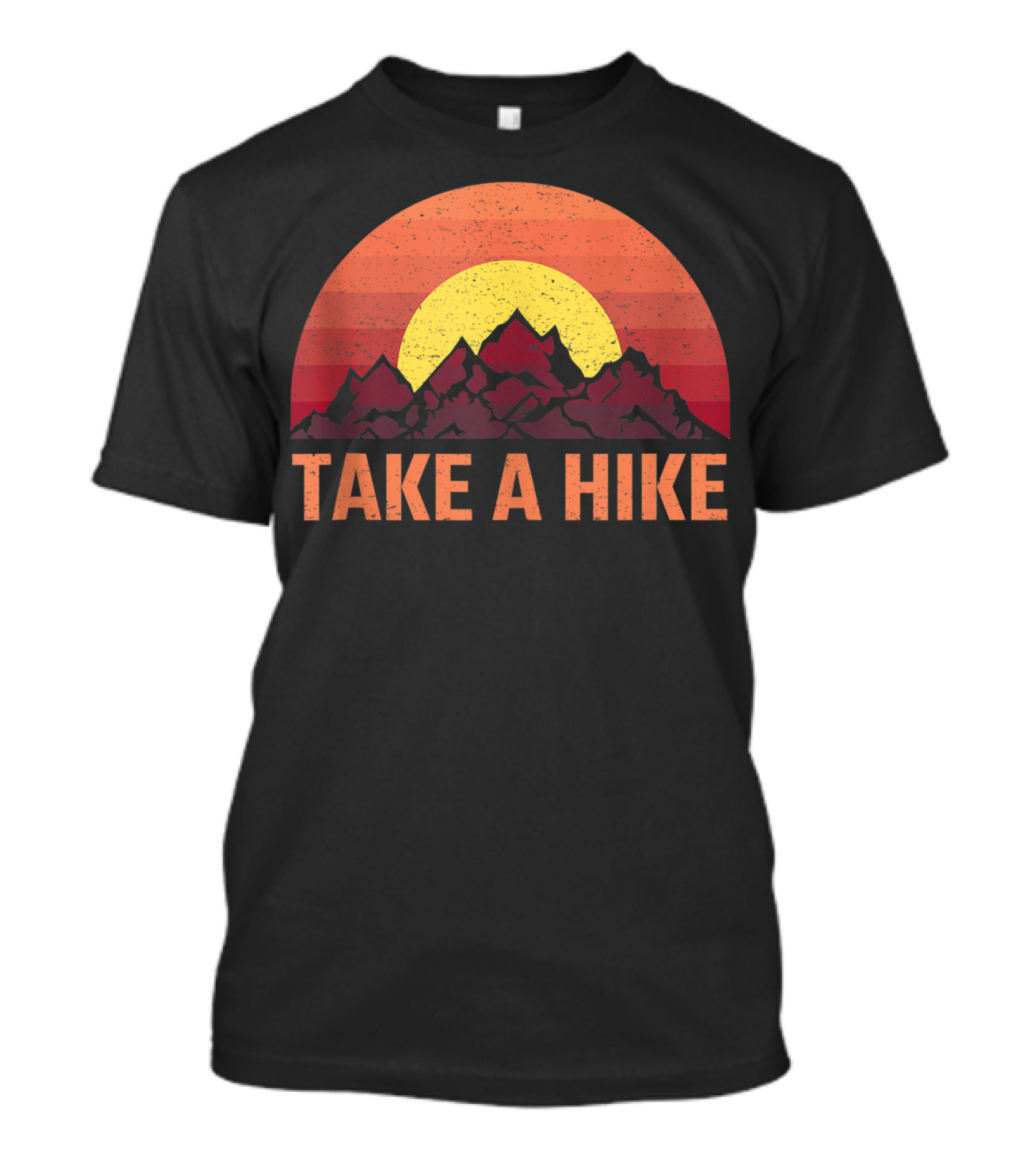 Take A Hike Sunset Mountain Hiking Adventure T-Shirt