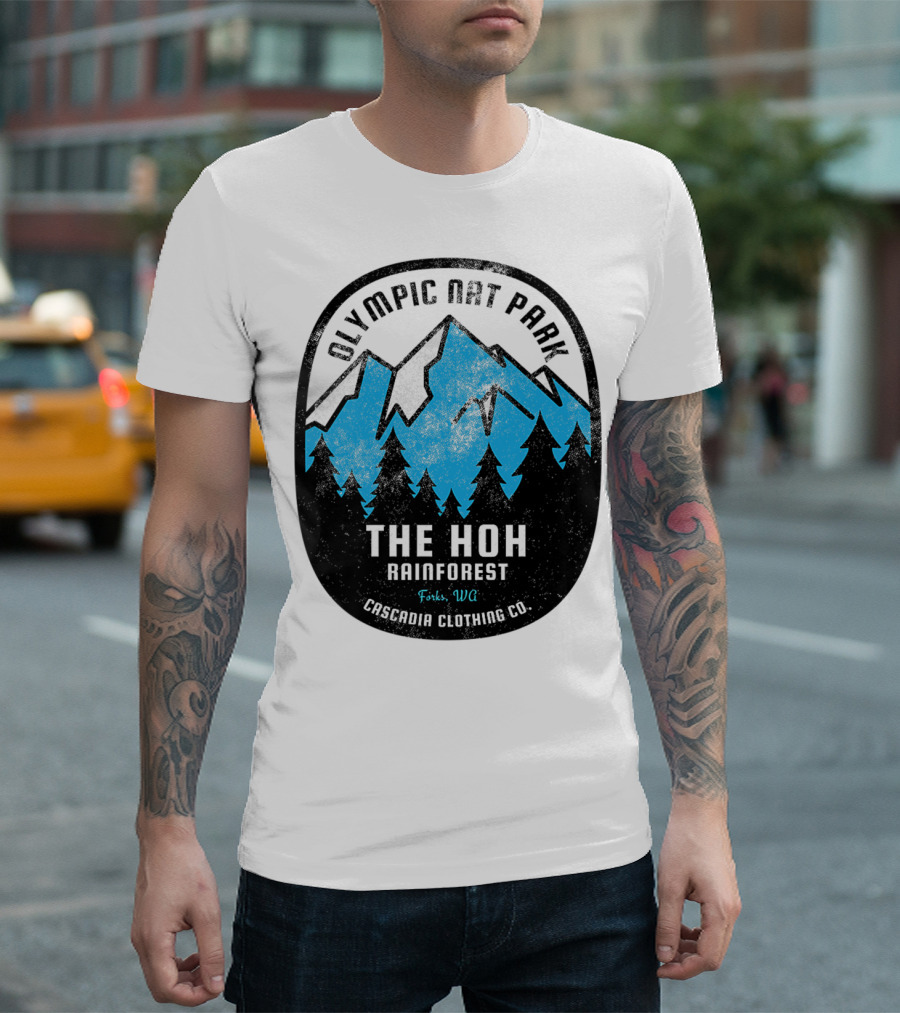 Olympic Nat Park The Hoh Rainforest Forks WA Cascadia Clothing Co T-Shirt