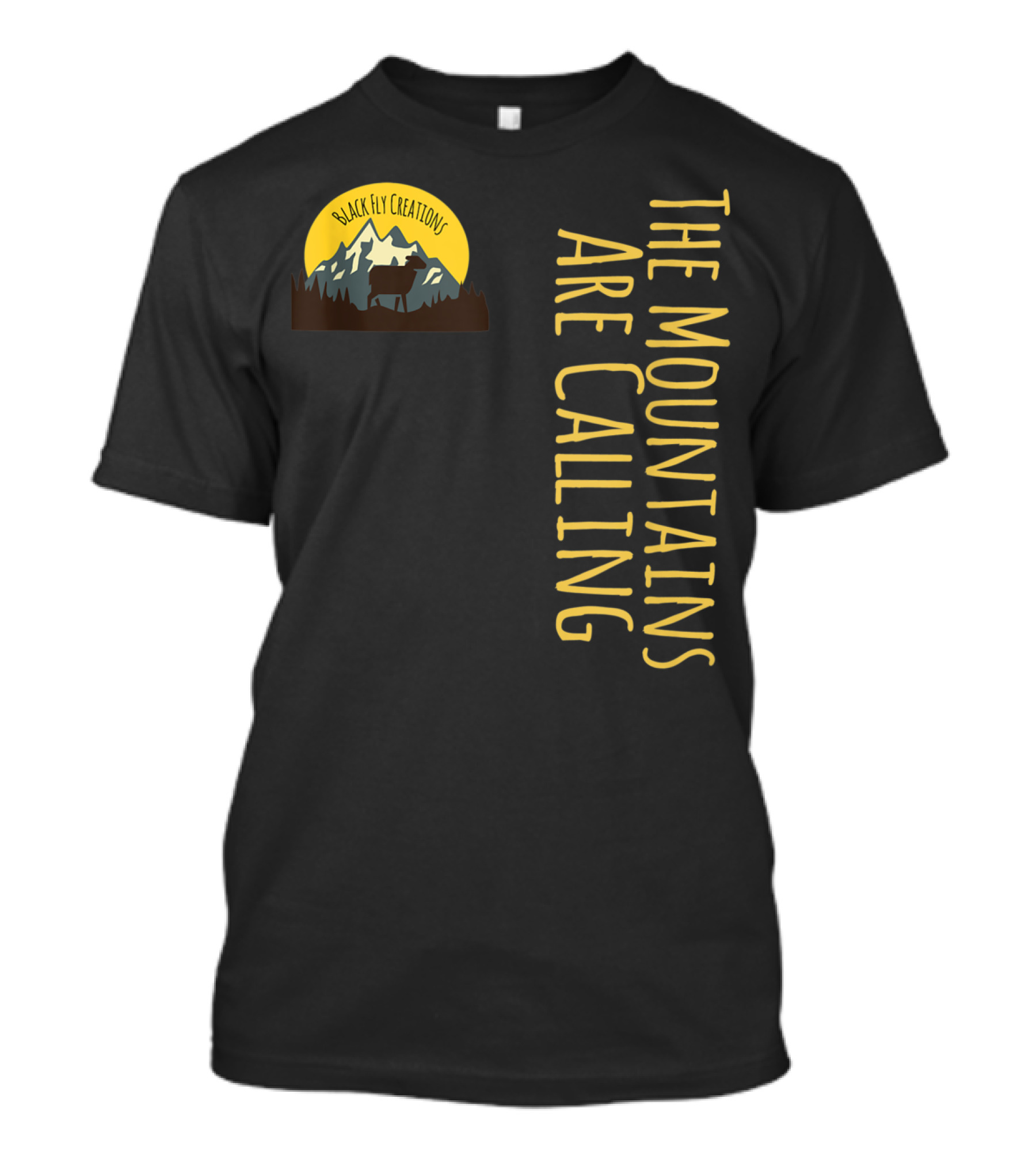 Black Fly Creations The Mountains Are Calling T-Shirt