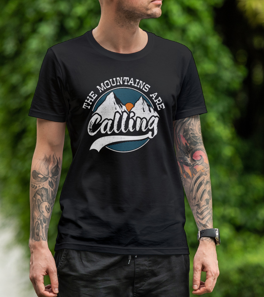 The Mountains Are Calling Vintage Mountain Adventure T-Shirt