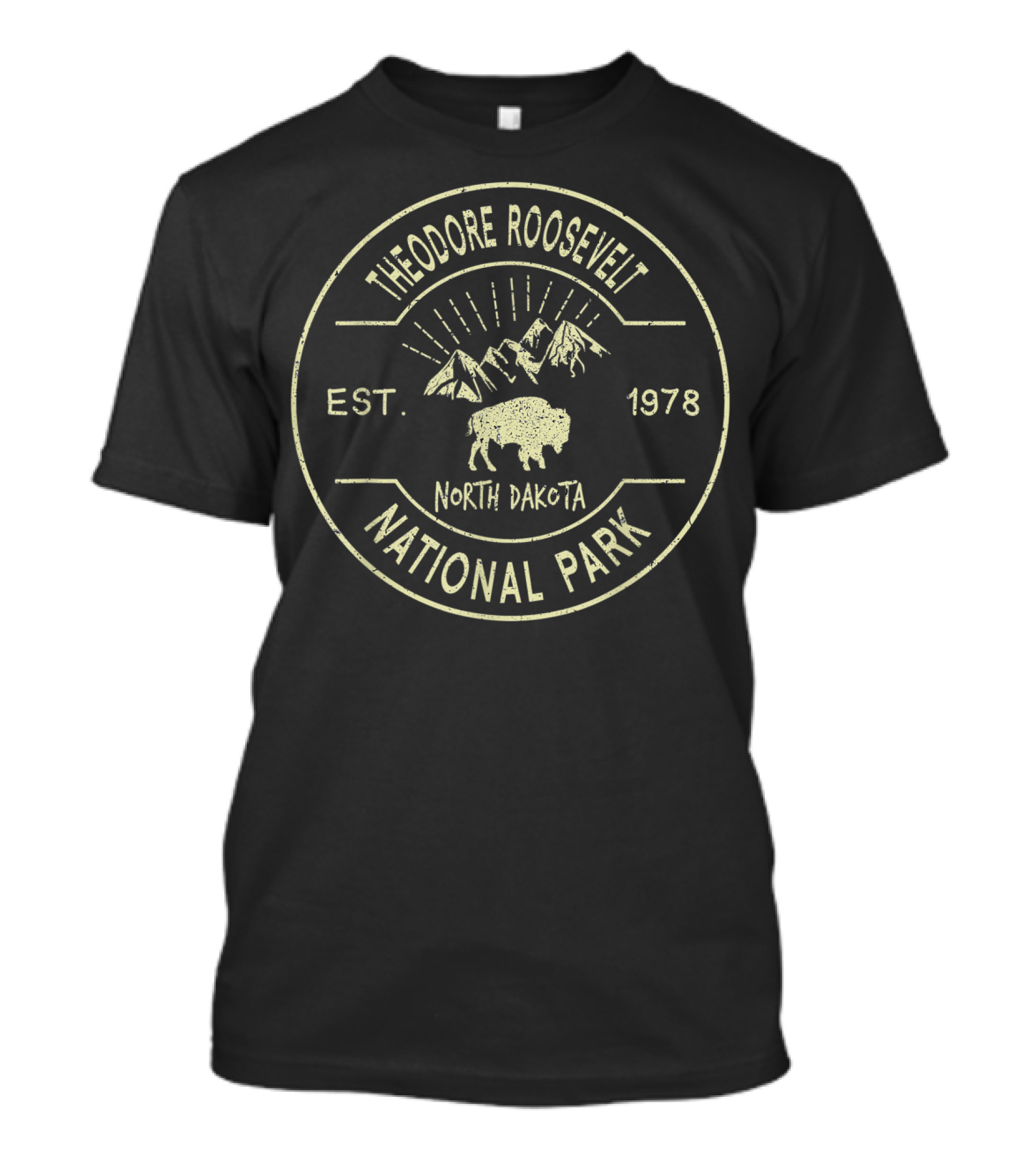 Theodore Roosevelt National Park North Dakota Est. 1978 Buffalo Mountains T-Shirt