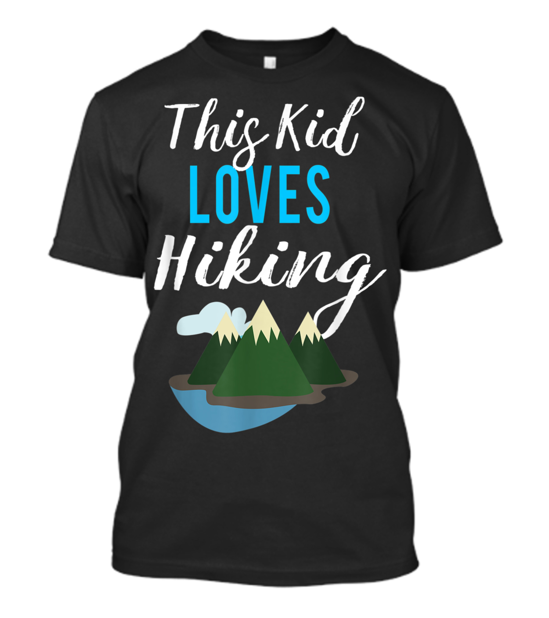 This Kid Loves Hiking With Mountain And Cloud T-Shirt