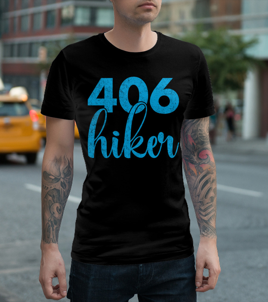 406 Hiker Vintage Montana Hiking Outdoors T-Shirt