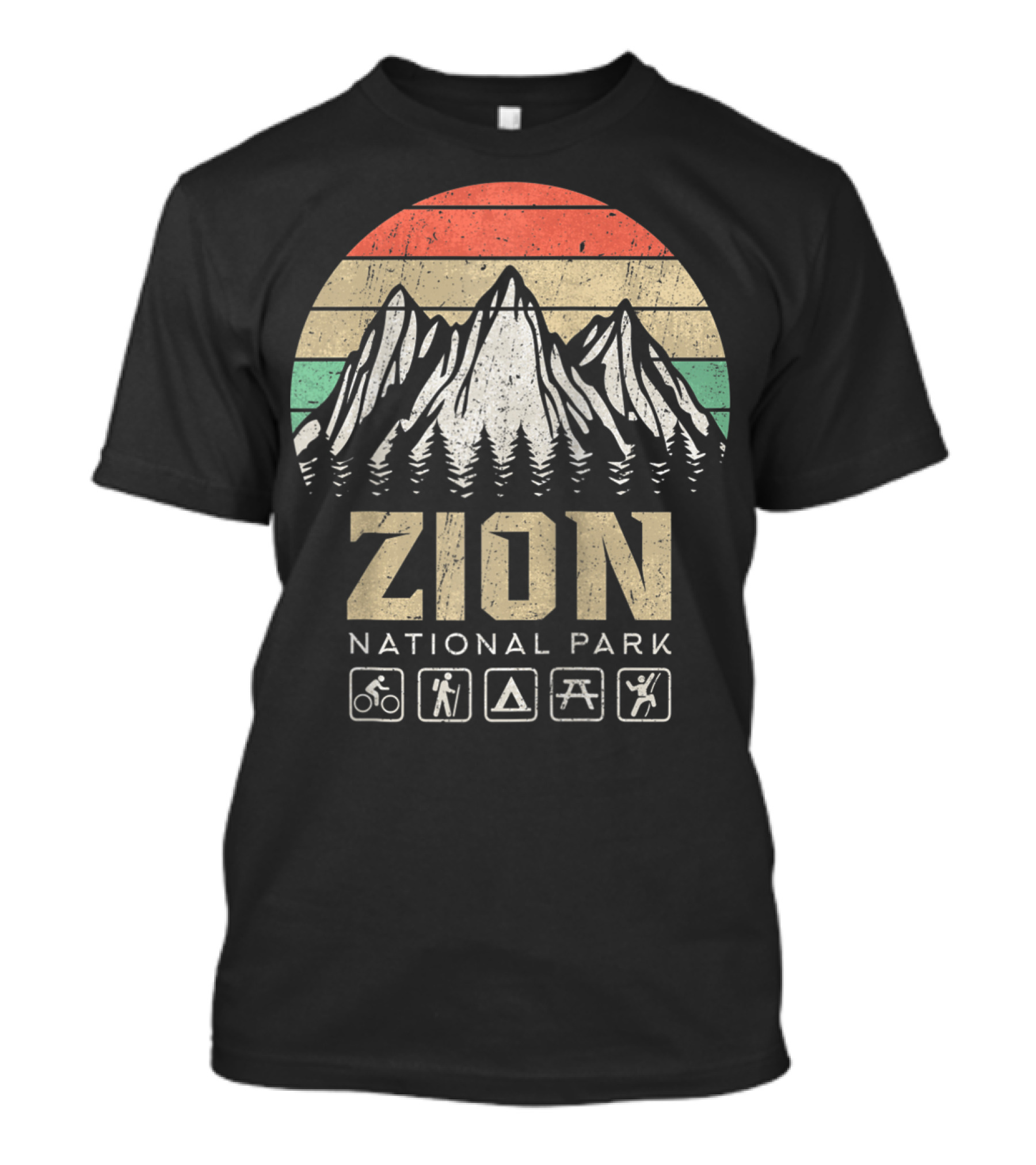 Zion National Park Vintage Hiking Trail Adventure T-Shirt