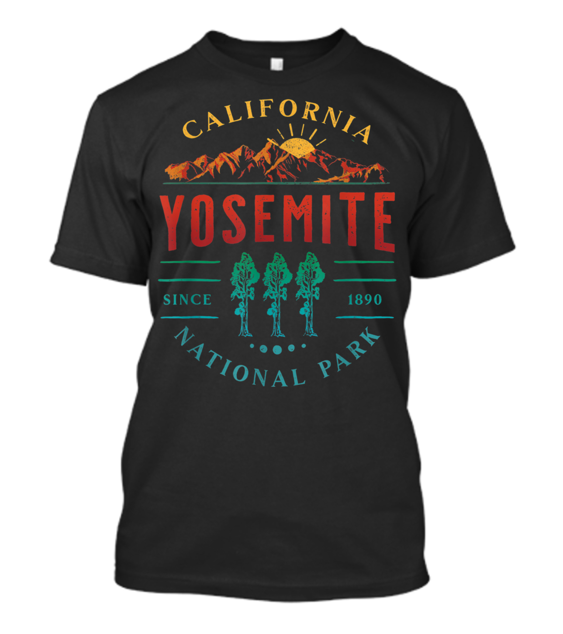 California Yosemite National Park Since 1890 Vintage Hiking T-Shirt