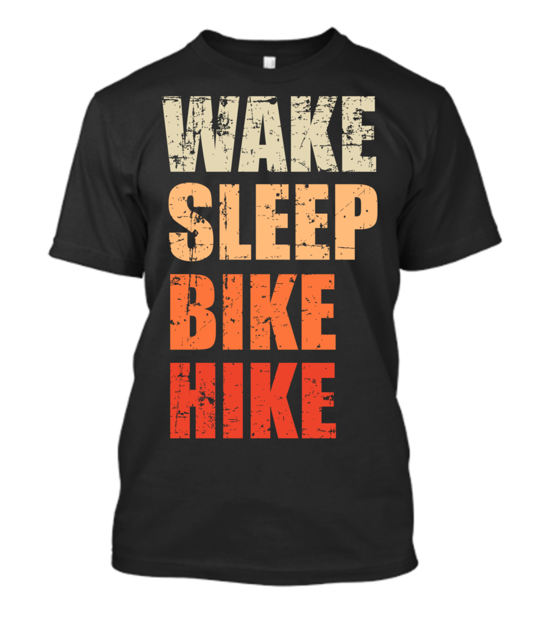 Wake Sleep Bike Hike Mountain Summer Adventure T-Shirt
