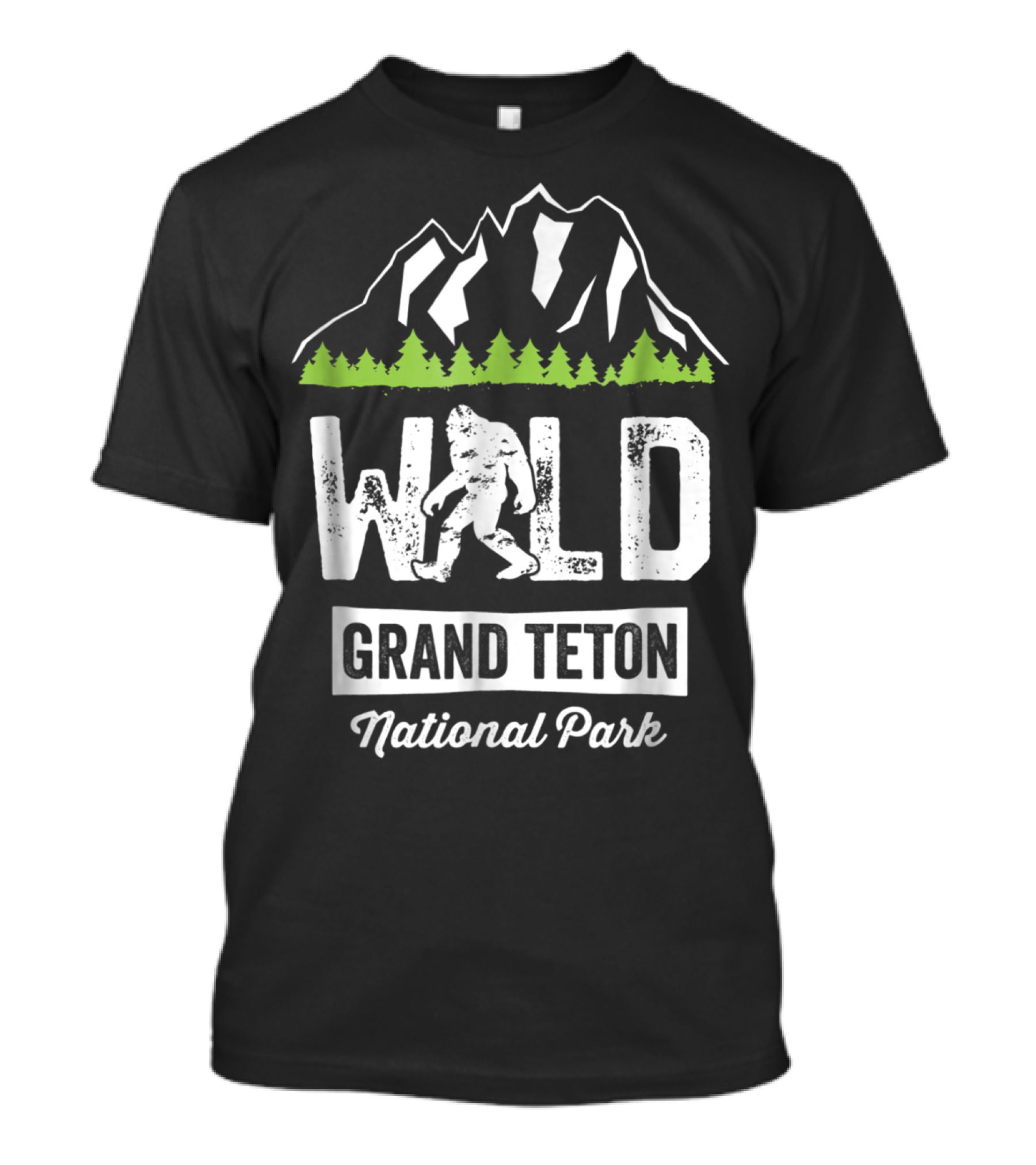 Wild Bigfoot Hiking At Grand Teton National Park T-Shirt