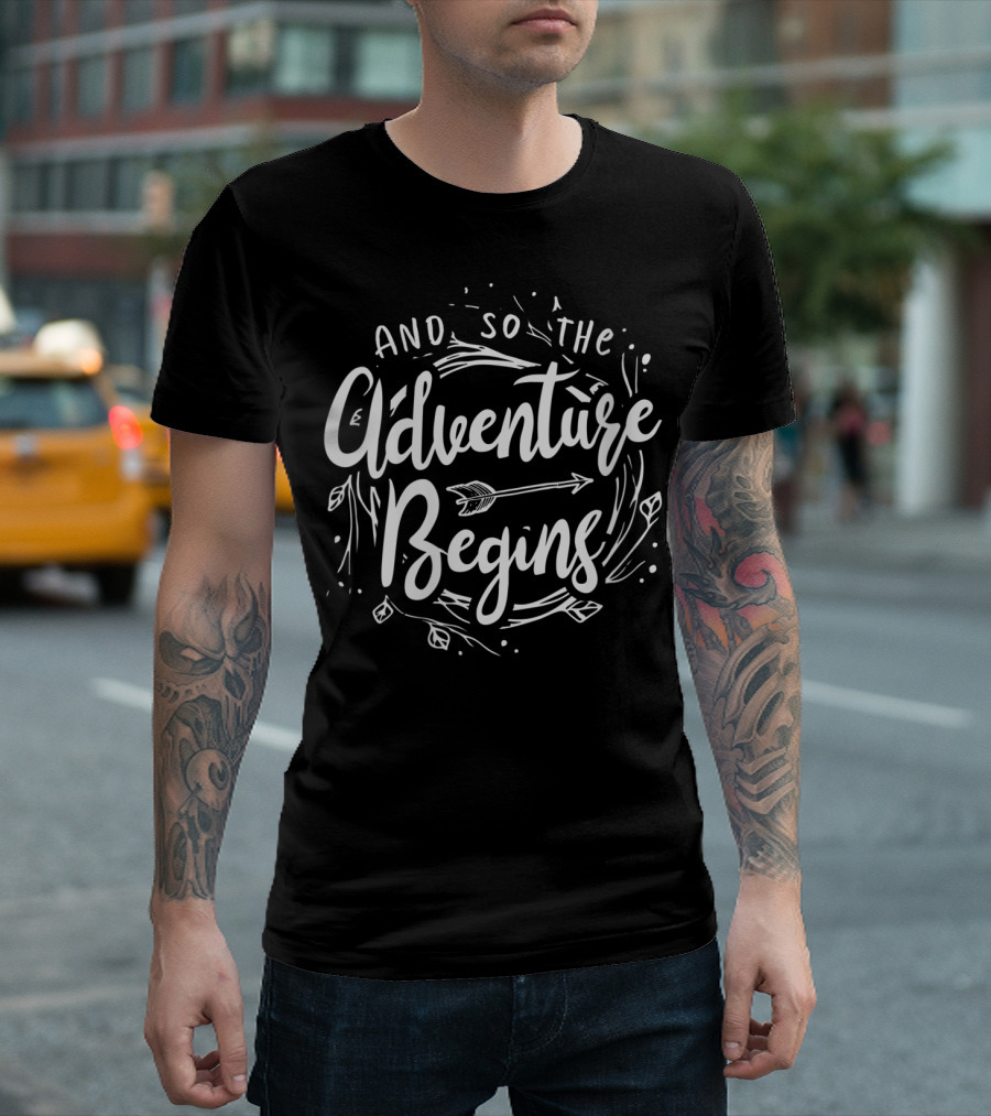 And So The Adventure Begins Arrow Leafy T-Shirt