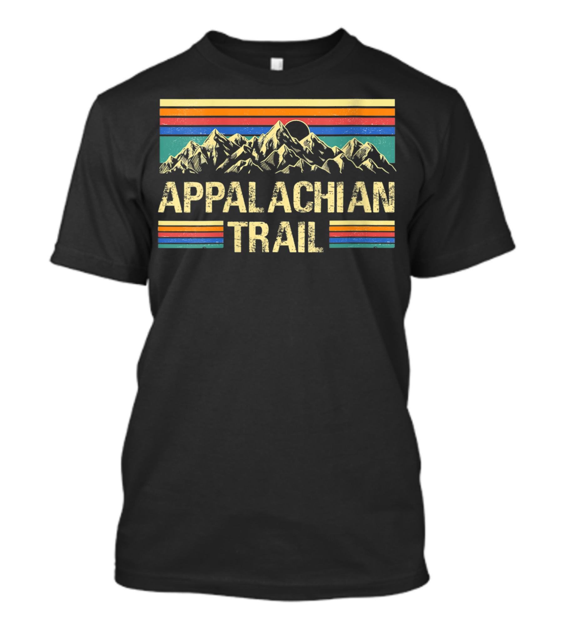 Appalachian Trail Vintage Hiking Mountains Retro Stripes T-Shirt