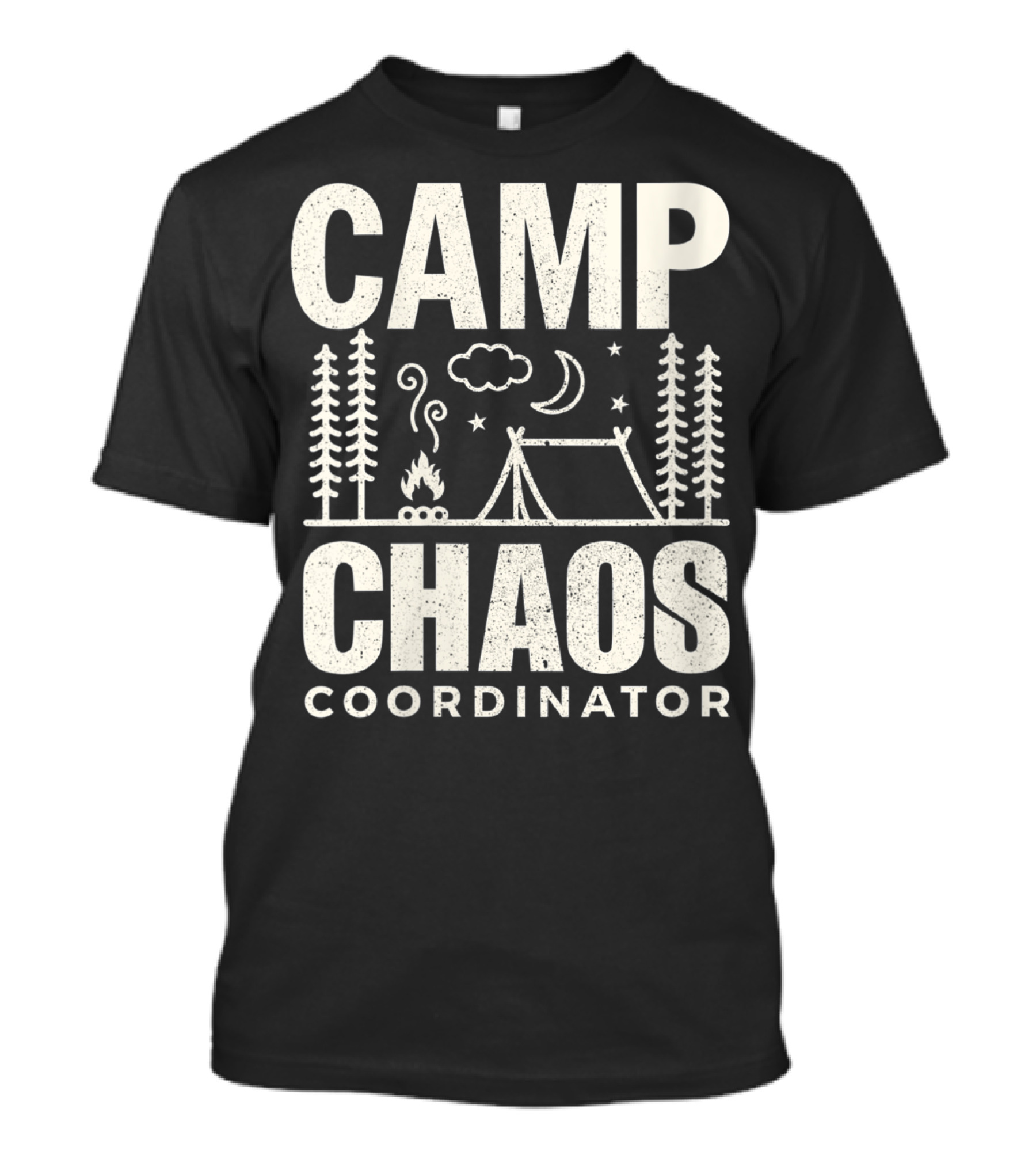 Camp Chaos Coordinator Camping Hiking Adventure Retro T-Shirt